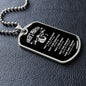 Biker's Prayer | Dog Tag with Chain (Custom Engraving Optional)