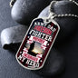 Army Dad Freedom Fighter | My Hero | Dog Tag with Chain (Custom Engraving Optional)