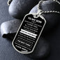 To My Son | Just Do Your Best | Dog Tag with Chain (Custom Engraving Optional)