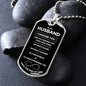 To My Husband | I Choose You | Dog Tag with Chain (Custom Engraving Optional)