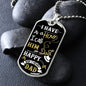 Dad Birthday | I Have a Hero | Dog Tag with Chain (Custom Engraving Optional)