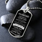 To My Husband | You Are My Everything | Dog Tag with Chain (Custom Engraving Optional)
