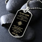 To My Son | Compass B&G | Dog Tag & Chain