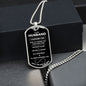 To My Husband | I Choose You | Dog Tag with Chain (Custom Engraving Optional)