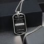 To My Son | Just Do Your Best | Dog Tag with Chain (Custom Engraving Optional)