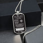 To My Son | Be Strong & Courageous | Dog Tag with Chain (Custom Engraving Optional)