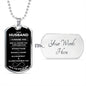 To My Husband | I Choose You | Dog Tag with Chain (Custom Engraving Optional)