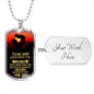 To My Son | Believe in Yourself | Dog Tag with Chain (Custom Engraving Optional)