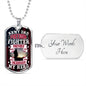Army Dad Freedom Fighter | My Hero | Dog Tag with Chain (Custom Engraving Optional)