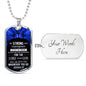 Be Strong & Courageous | Dog Tag with Chain (Custom Engraving Optional)