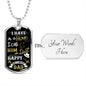 Dad Birthday | I Have a Hero | Dog Tag with Chain (Custom Engraving Optional)