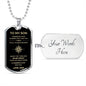 To My Son | Compass B&G | Dog Tag & Chain