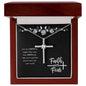 Faith Over Fear | Roses (Blk) | Cross Necklace