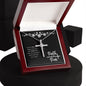 Faith Over Fear | Roses (Blk) | Cross Necklace