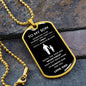 To My Son | Father & Son B&W | Dog Tag & Chain