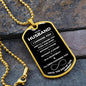 To My Husband | I Choose You | Dog Tag with Chain (Custom Engraving Optional)