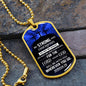 Be Strong & Courageous | Dog Tag with Chain (Custom Engraving Optional)