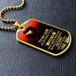To My Son | Believe in Yourself | Dog Tag with Chain (Custom Engraving Optional)