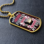 Army Dad Freedom Fighter | My Hero | Dog Tag with Chain (Custom Engraving Optional)