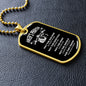 Biker's Prayer | Dog Tag with Chain (Custom Engraving Optional)