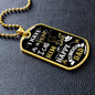 Dad Birthday | I Have a Hero | Dog Tag with Chain (Custom Engraving Optional)