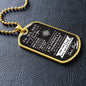 To My Son | Be Strong & Courageous | Dog Tag with Chain (Custom Engraving Optional)