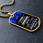 Be Strong & Courageous | Dog Tag with Chain (Custom Engraving Optional)