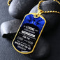 Be Strong & Courageous | Dog Tag with Chain (Custom Engraving Optional)