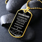 To My Husband | I Choose You | Dog Tag with Chain (Custom Engraving Optional)