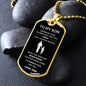To My Son | Father & Son B&W | Dog Tag & Chain