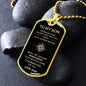 To My Son | Compass B&G | Dog Tag & Chain