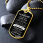 To My Husband | You Are My Everything | Dog Tag with Chain (Custom Engraving Optional)