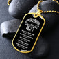 Biker's Prayer | Dog Tag with Chain (Custom Engraving Optional)