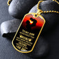 To My Son | Believe in Yourself | Dog Tag with Chain (Custom Engraving Optional)