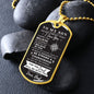 To My Son | Be Strong & Courageous | Dog Tag with Chain (Custom Engraving Optional)