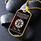 Firefighter Husband | When You Walk Through Fire | Dog Tag with Chain (Custom Engraving Optional)