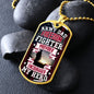 Army Dad Freedom Fighter | My Hero | Dog Tag with Chain (Custom Engraving Optional)