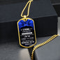 Be Strong & Courageous | Dog Tag with Chain (Custom Engraving Optional)
