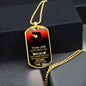 To My Son | Believe in Yourself | Dog Tag with Chain (Custom Engraving Optional)
