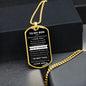 To My Son | Just Do Your Best | Dog Tag with Chain (Custom Engraving Optional)