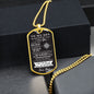 To My Son | Be Strong & Courageous | Dog Tag with Chain (Custom Engraving Optional)