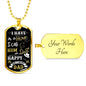 Dad Birthday | I Have a Hero | Dog Tag with Chain (Custom Engraving Optional)