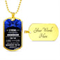 Be Strong & Courageous | Dog Tag with Chain (Custom Engraving Optional)