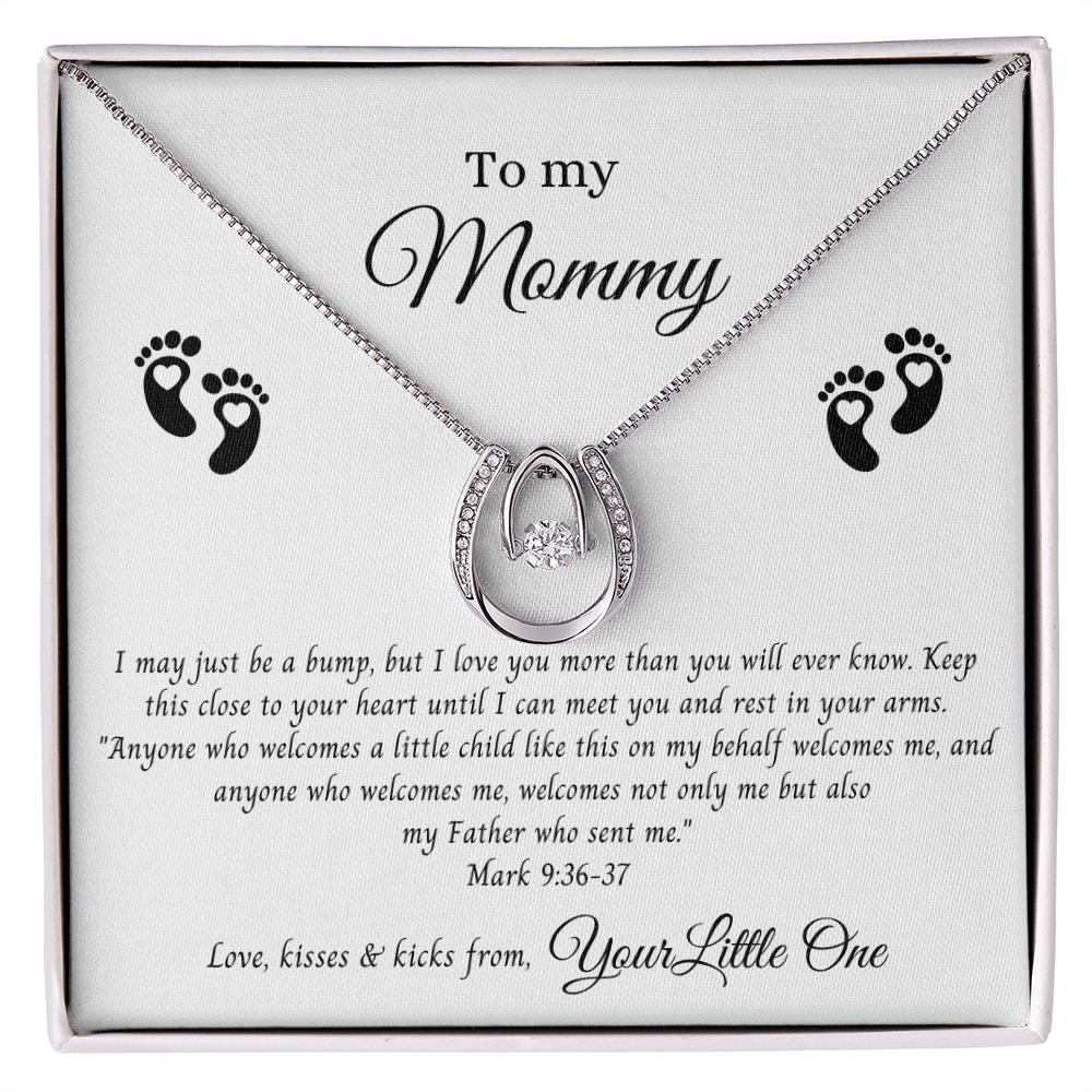 To My Mommy I May Just Be a Bump Necklace God Moment Gifts