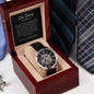 I'm Sorry For Hurting You | Black | Men's Openwork Watch