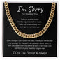 I'm Sorry For Hurting You | Black | Cuban Link Chain