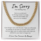 I'm Sorry For Hurting You | White | Cuban Link Chain