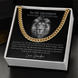 To My Grandson Stand Tall Even if You Fall Cuban Link Chain