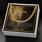 To My Son | Proud Lion | Cuban Link Chain
