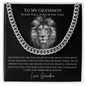To My Grandson Stand Tall Even if You Fall Cuban Link Chain